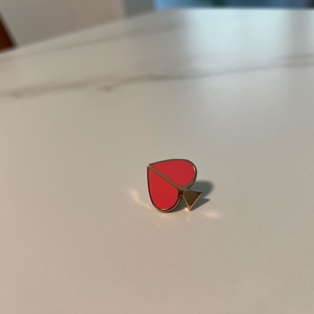 Kate Spade Pink Heart Pin